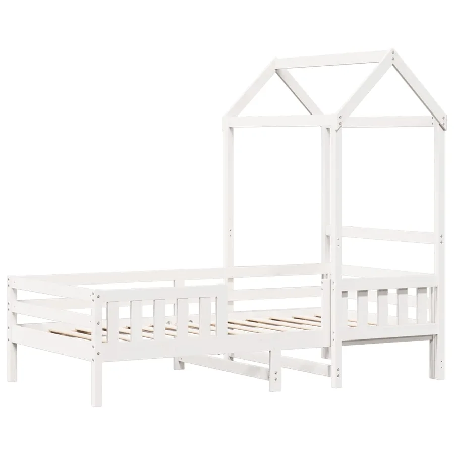 Cadre de lit avec toit sans matelas blanc 80x200 cm - 3