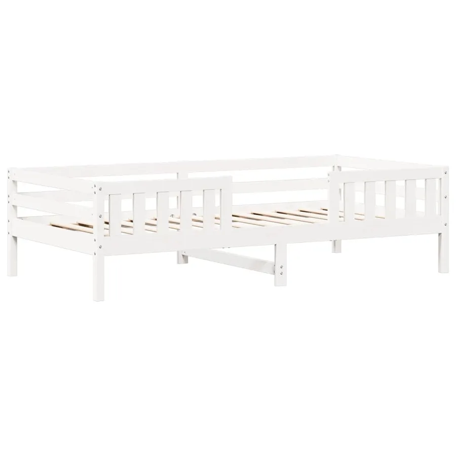 Cadre de lit avec toit sans matelas blanc 80x200 cm - 4