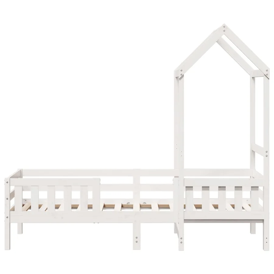 Cadre de lit avec toit sans matelas blanc 80x200 cm - 7