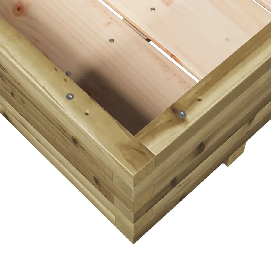 Jardinière 110x110x26,5 cm bois de pin imprégné - 8