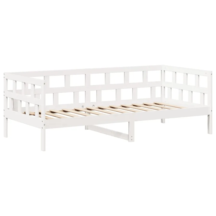 Lit de jour avec toit sans matelas blanc 80x200 cm bois massif - 6