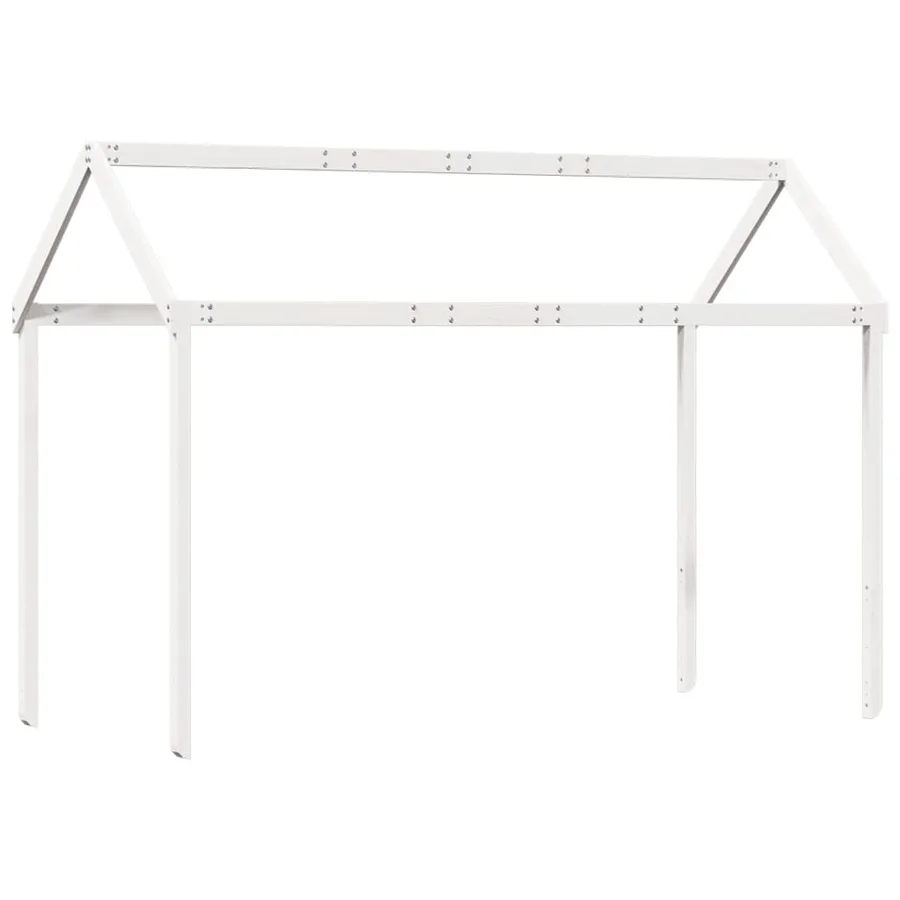 Lit superposé sans matelas blanc 90x190 cm bois de pin massif - 6