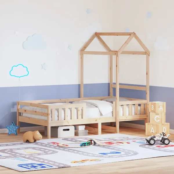 Cadre de lit avec toit sans matelas 75x190 cm