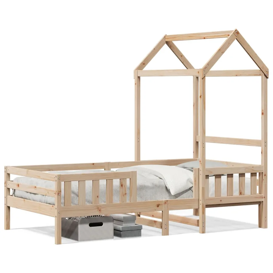Cadre de lit avec toit sans matelas 75x190 cm - 2