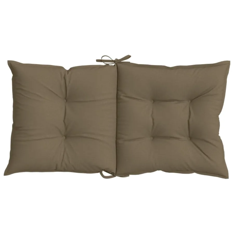 Coussins de chaise à dossier bas lot de 6 taupe mélangé tissu - 7