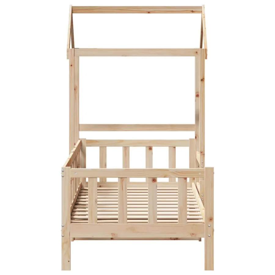 Lit de jour avec toit sans matelas 80x200 cm bois massif - 7