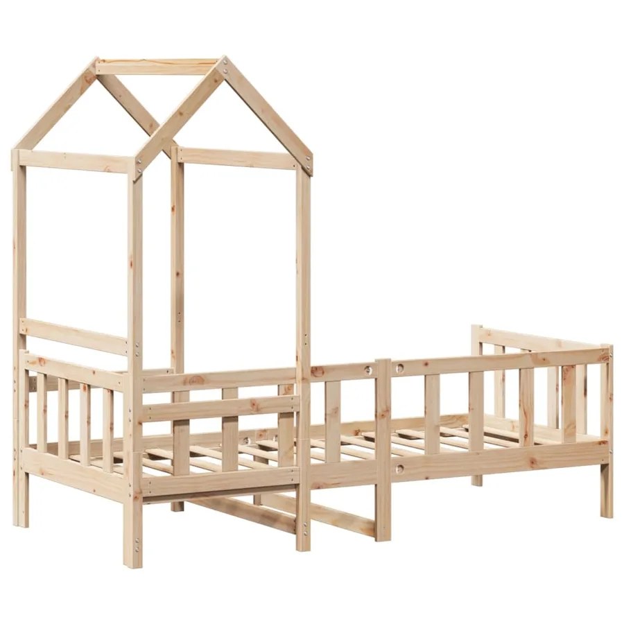 Lit de jour avec toit sans matelas 80x200 cm bois massif - 8