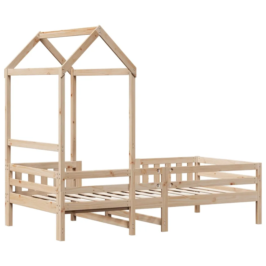 Cadre de lit avec toit sans matelas 100x200 cm - 8