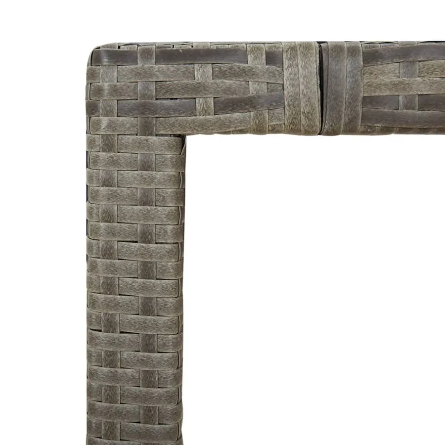 Ensemble de bistro de jardin 9 pcs coussins gris poly rotin - 6