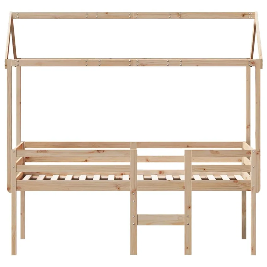 Lit haut sans matelas 80x200 cm bois de pin massif - 4