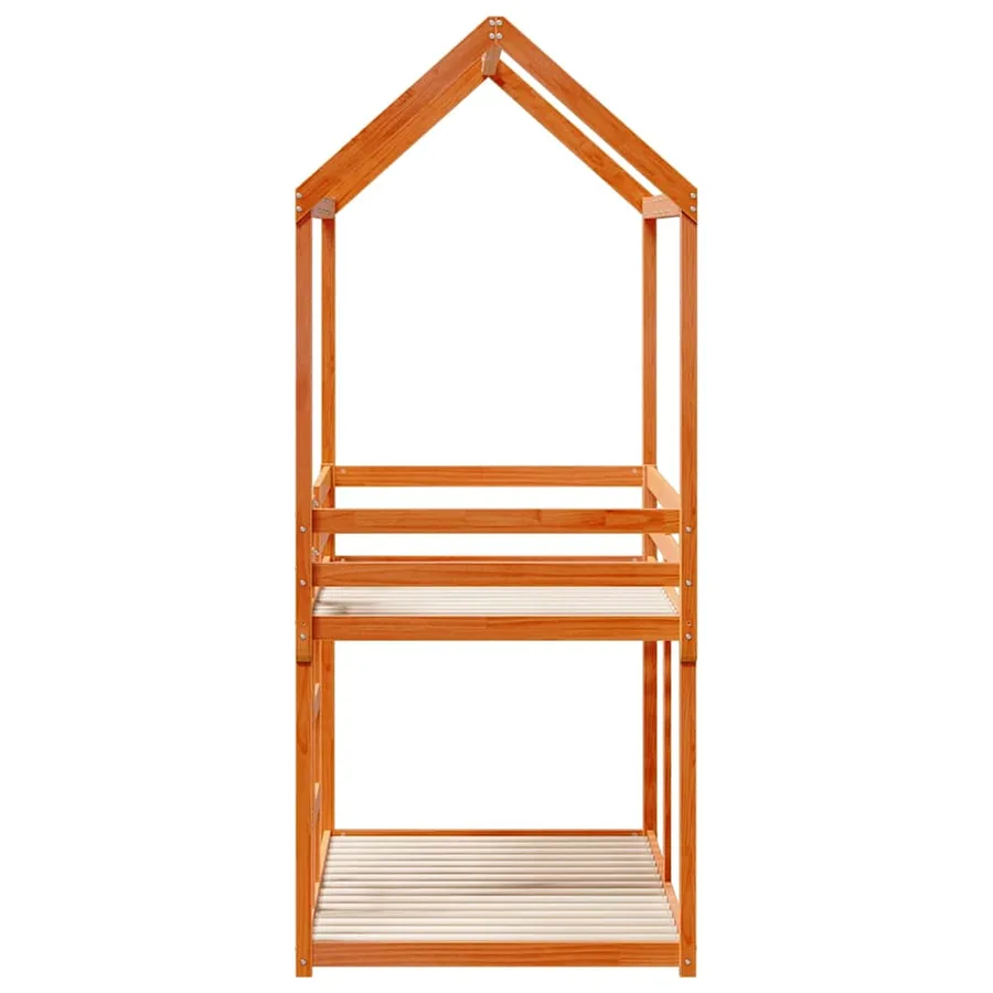 Lit superposé sans matelas cire marron 80x200 cm pin massif - 7