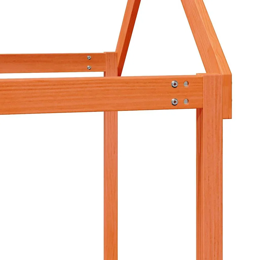 Lit haut sans matelas cire marron 80x200 cm bois de pin massif - 10