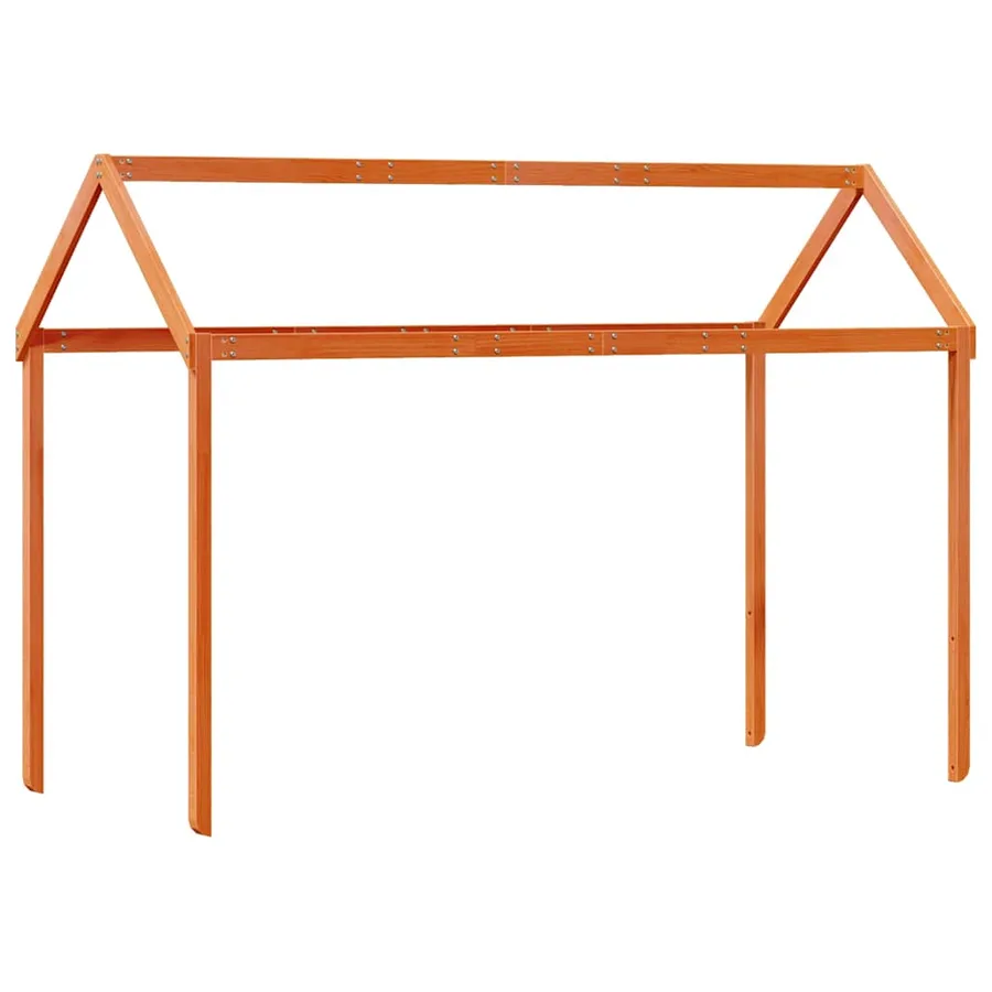 Lit haut sans matelas cire marron 80x200 cm bois de pin massif - 6