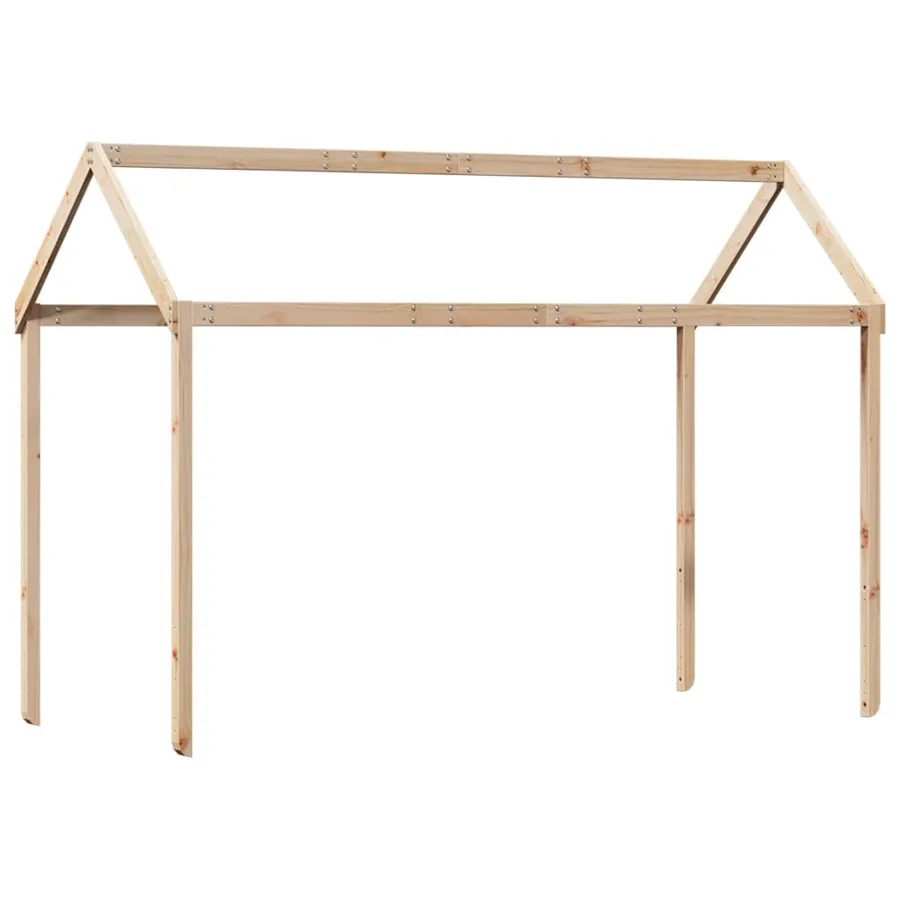 Lit superposé avec échelle et toit sans matelas 90x190 cm - 6