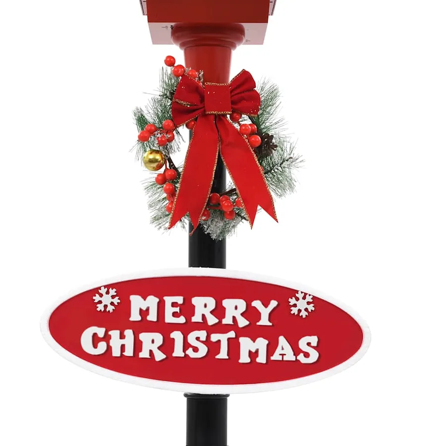 Lampadaire de Noël avec Père Noël 180 cm LED - 12