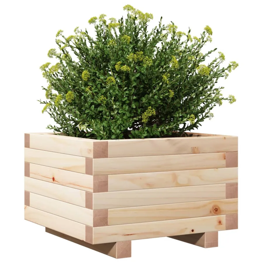 Jardinière 40x40x26,5 cm bois de pin massif - 4