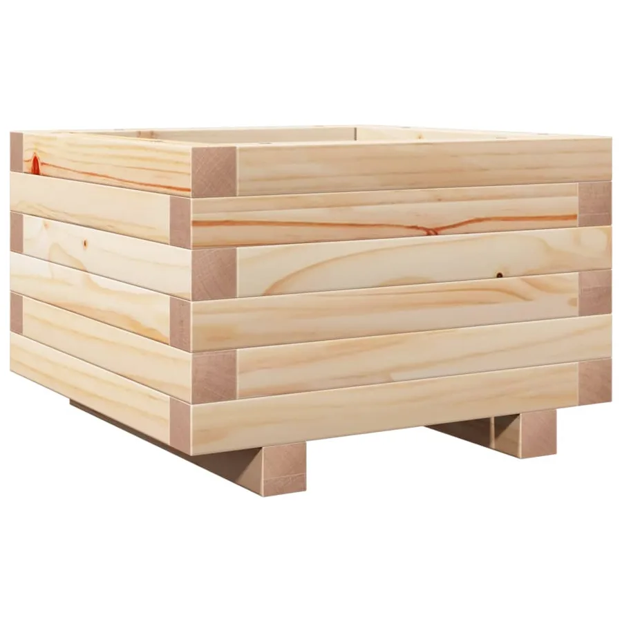 Jardinière 40x40x26,5 cm bois de pin massif - 7