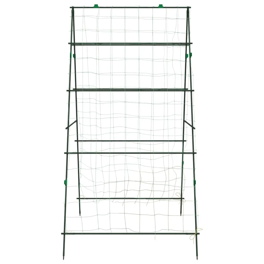 Treillis de jardin pour plantes grimpantes 3 pcs forme A acier - 6