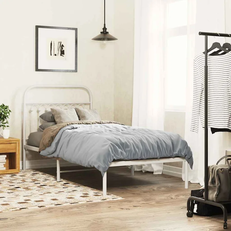 Tête de lit de remplacement métal blanc 90 cm - 3
