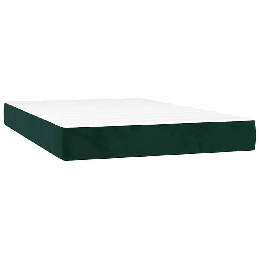 Sommier à lattes de lit avec matelas LED Vert foncé 120x200 cm - 6