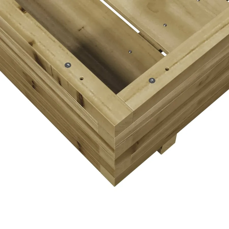 Jardinière 80x80x26,5 cm bois de pin imprégné - 8