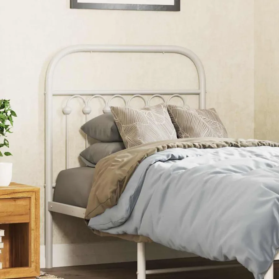 Tête de lit de remplacement métal blanc 75 cm