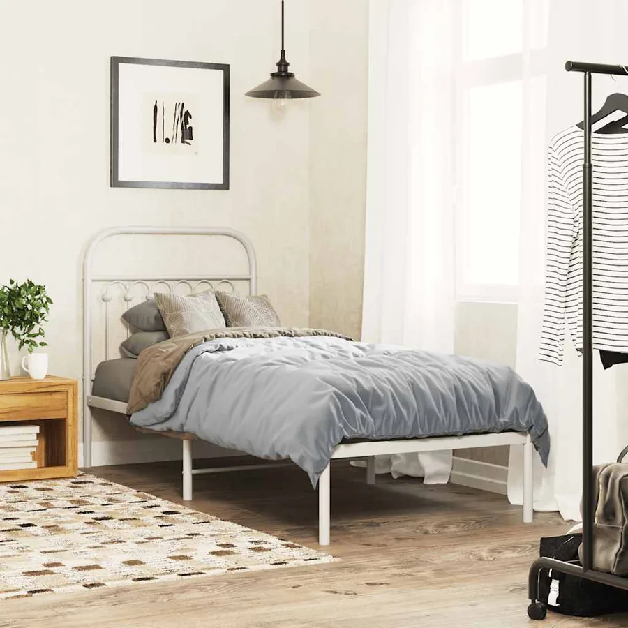Tête de lit de remplacement métal blanc 75 cm - 3