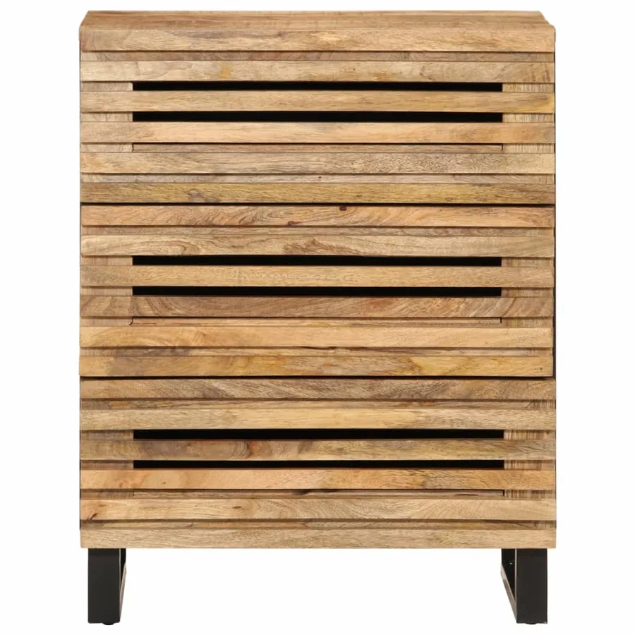 Buffet 60x34x75 cm bois de manguier massif brut - 2
