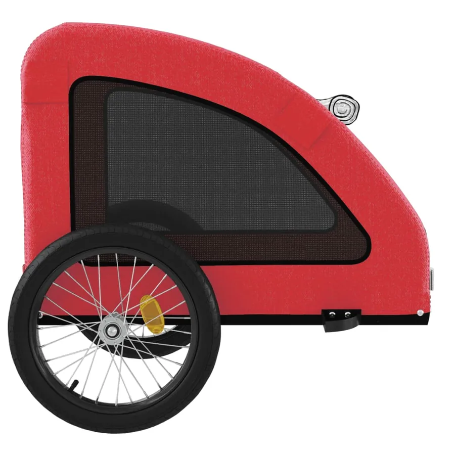 Remorque de vélo pour animaux de compagnie rouge - 7