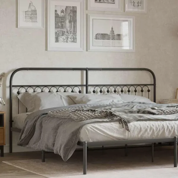 Tête de lit de remplacement métal noir 193 cm