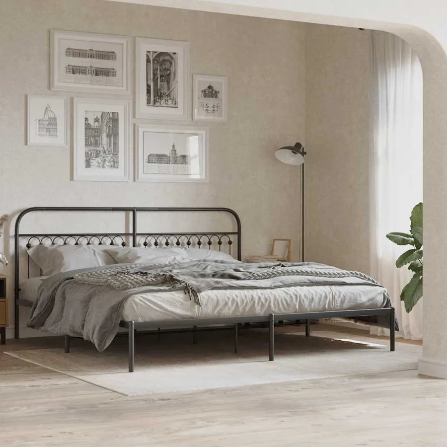 Tête de lit de remplacement métal noir 193 cm - 3