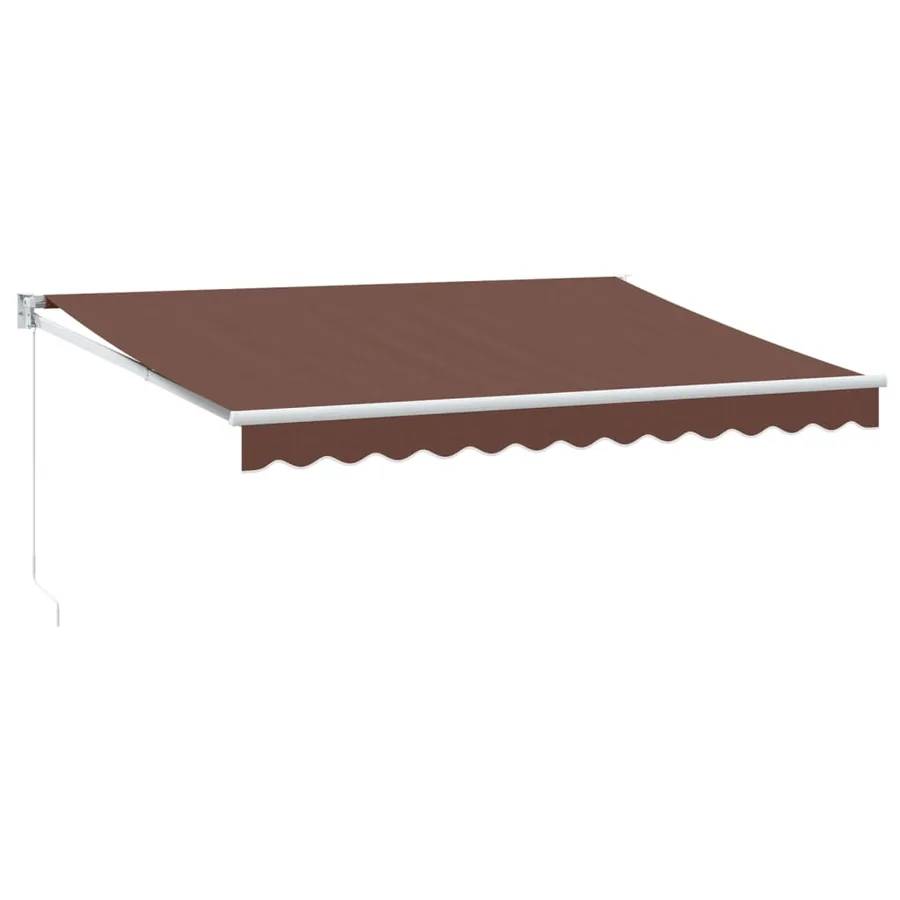 Auvent manuel rétractable marron 350x250 cm - 2