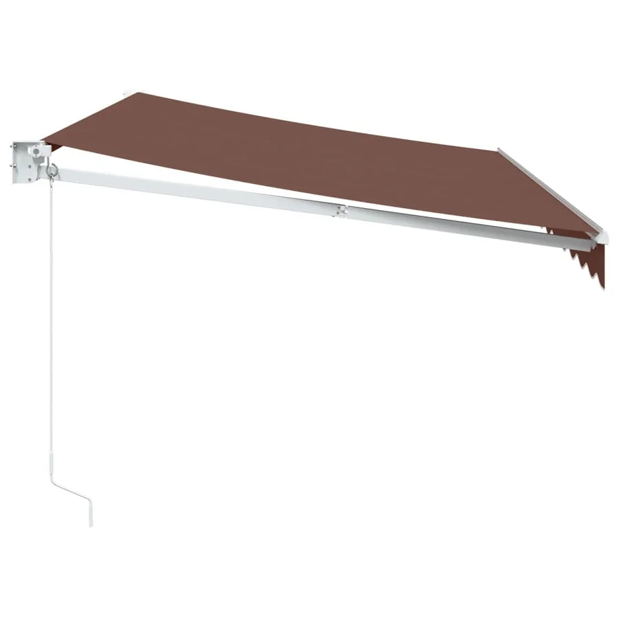 Auvent manuel rétractable marron 350x250 cm - 4
