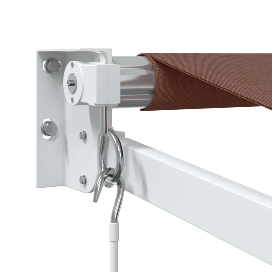 Auvent manuel rétractable marron 350x250 cm - 6