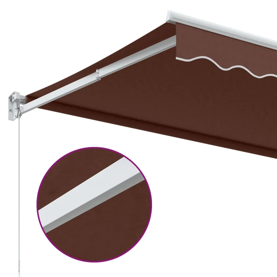 Auvent manuel rétractable marron 350x250 cm - 7