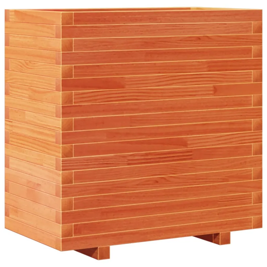 Jardinière cire marron 70x40x72 cm bois de pin massif - 2