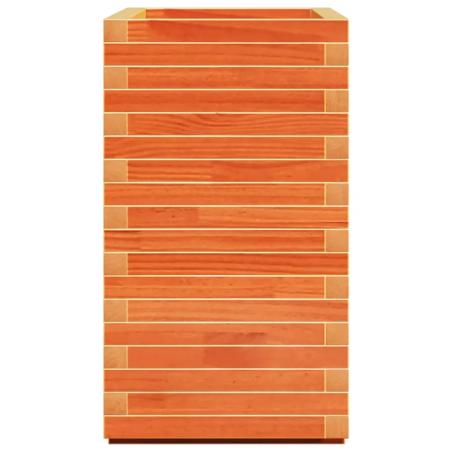 Jardinière cire marron 70x40x72 cm bois de pin massif - 6