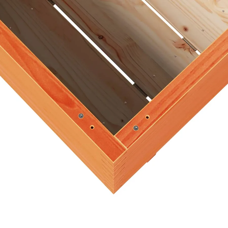 Jardinière cire marron 70x40x72 cm bois de pin massif - 8