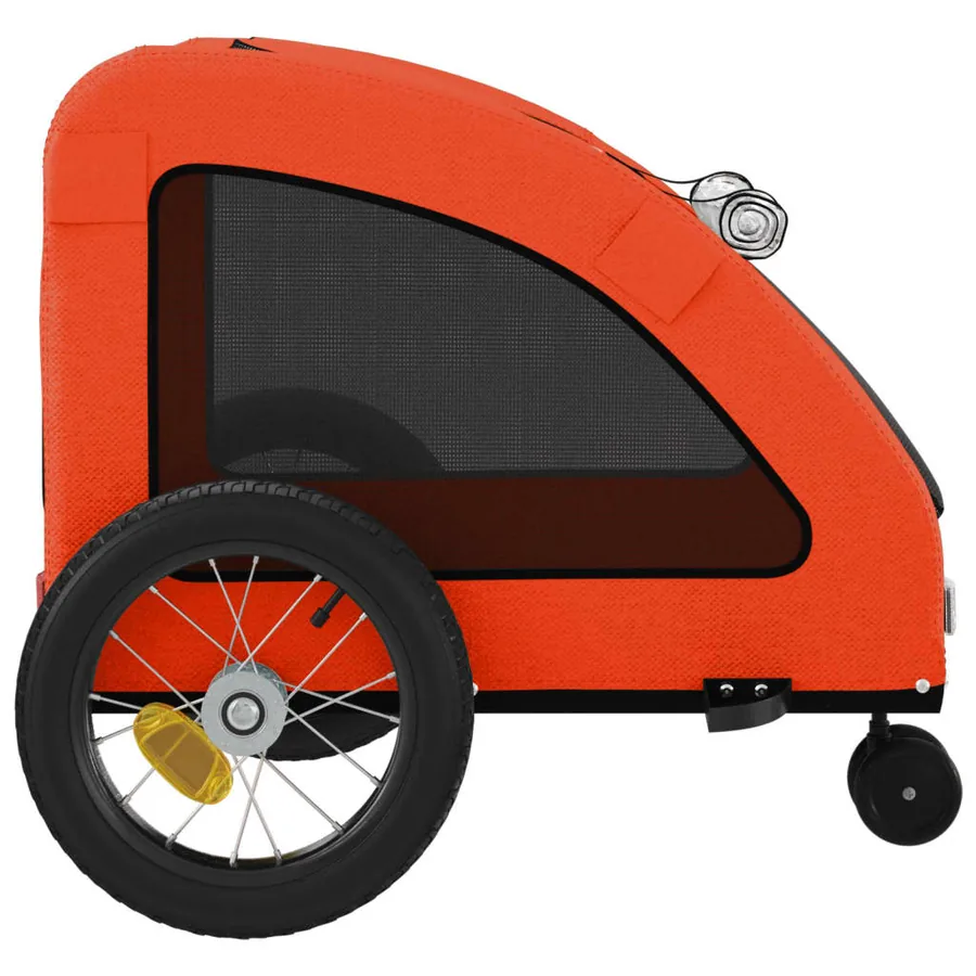 Remorque de vélo pour animaux de compagnie orange et gris - 7