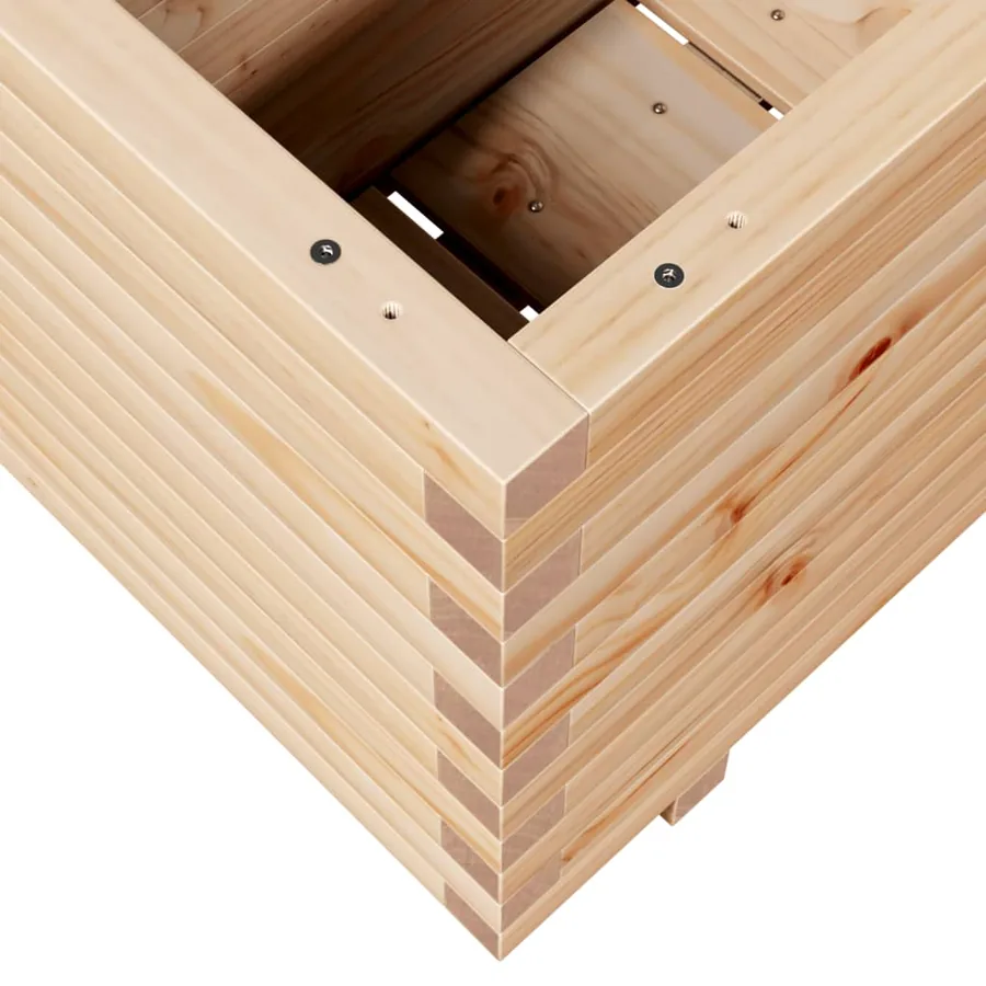 Jardinière 90x40x49,5 cm bois de pin massif - 8