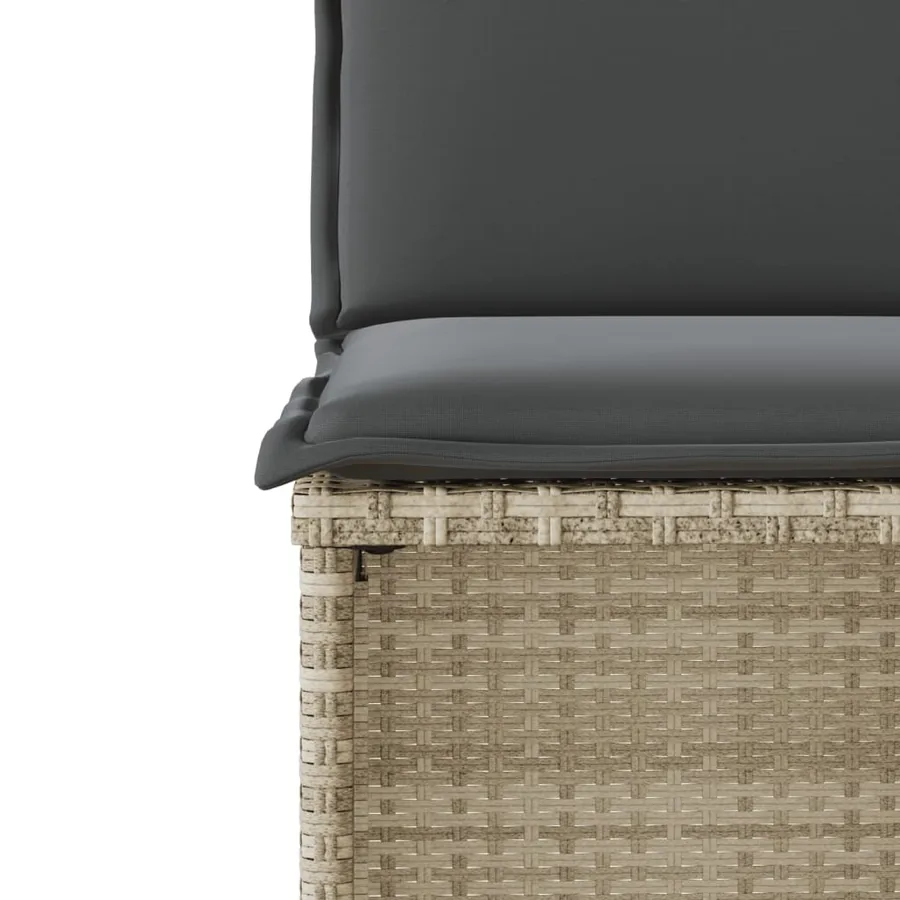 Ensemble de bistro 3 pcs et coussins gris clair résine tressée - 10
