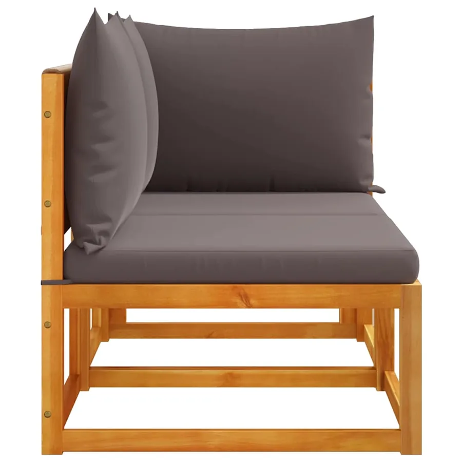 Canapé de jardin avec coussins 2 places Bois d'acacia et corde - 6