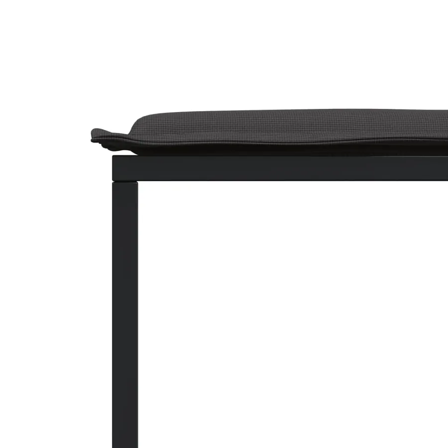 Ensemble à manger de jardin avec coussins 9 pcs noir textilène - 10