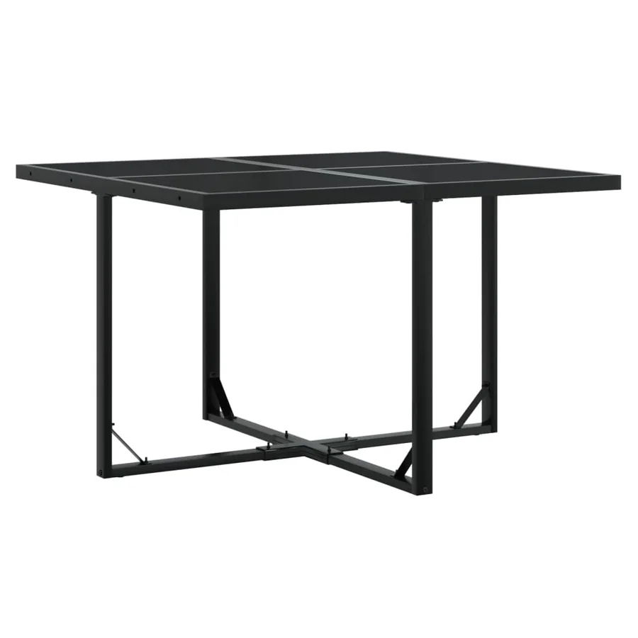 Ensemble à manger de jardin avec coussins 9 pcs noir textilène - 3