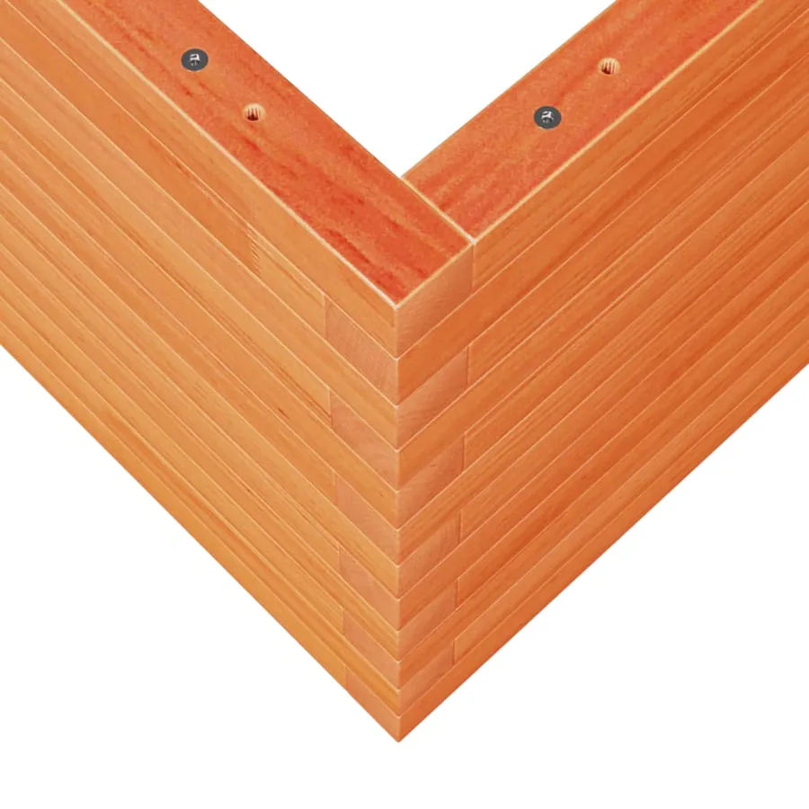 Jardinière cire marron 70x70x45,5 cm bois de pin massif - 8