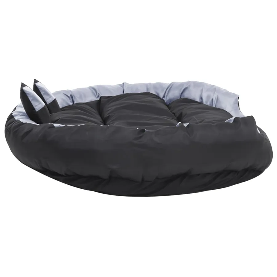 Coussin réversible lavable pour chien Gris et noir 150x120x25cm - 4