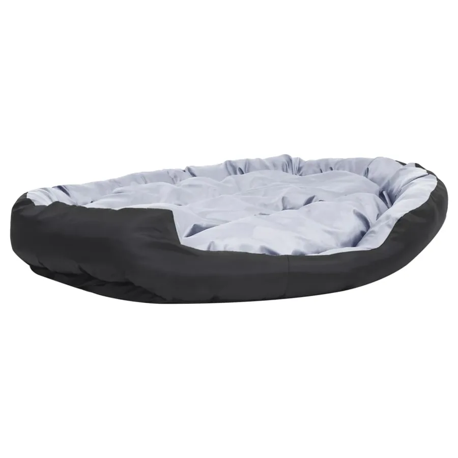 Coussin réversible lavable pour chien Gris et noir 150x120x25cm - 7