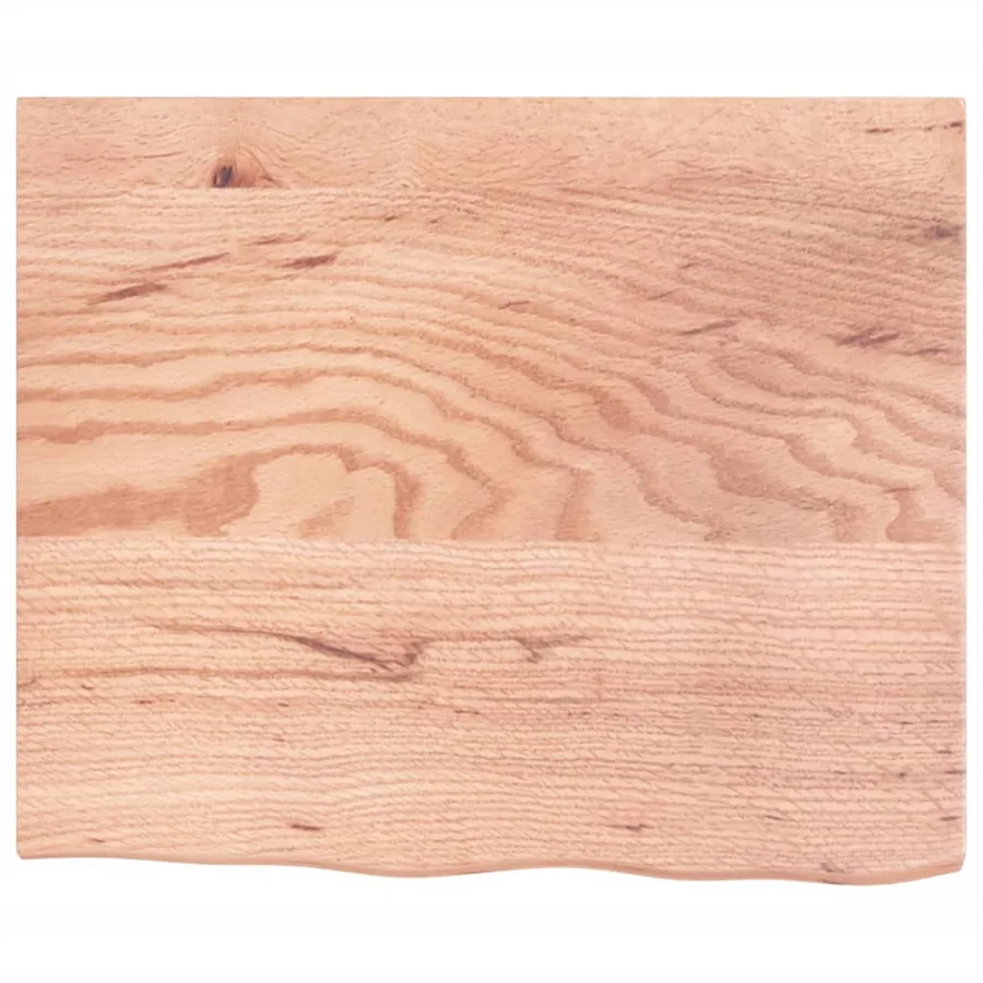 Étagère de vasque murale acier et bois de chêne massif - 8