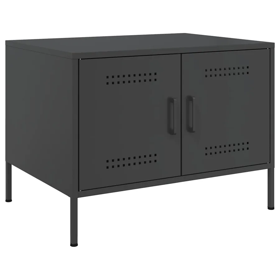 Table basse noir 68x50x50,5 cm acier - 2