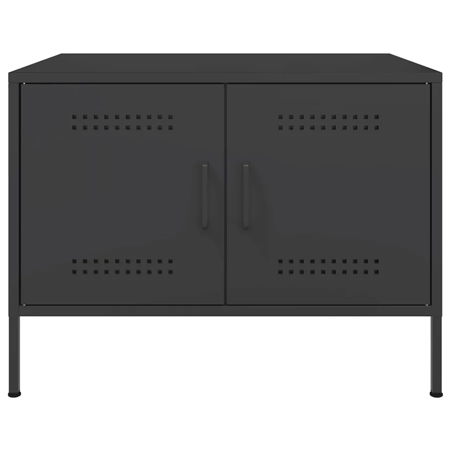 Table basse noir 68x50x50,5 cm acier - 5
